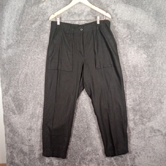 J. Crew Pants - J. Crew Linen Blendvpants Womens 14 Seaside Cargo Straight Leg 2023